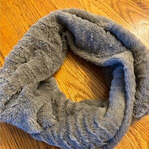 Gray Faux Fur Infinity Scarf